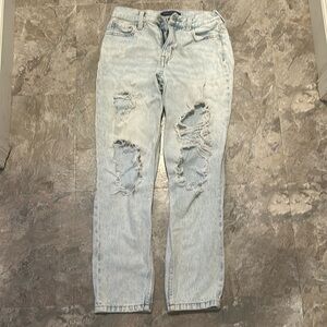 AÉROPOSTALE, blue jeans, mom jeans